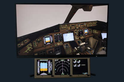 SW Instrument Display side view - slim profile cockpit monitor for home cockpit
